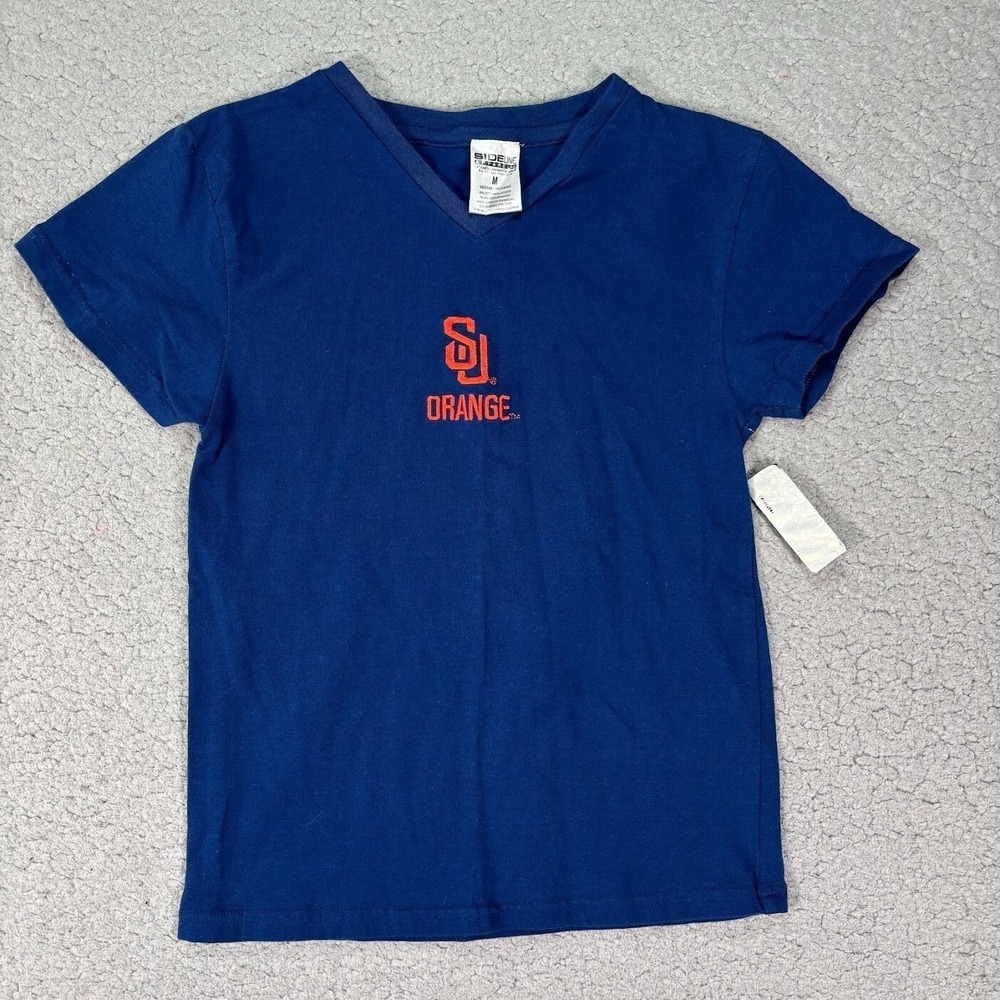 Syracuse Orange Shirt Girls M Blue Sideline Apparel Athletic Outdoor Gym